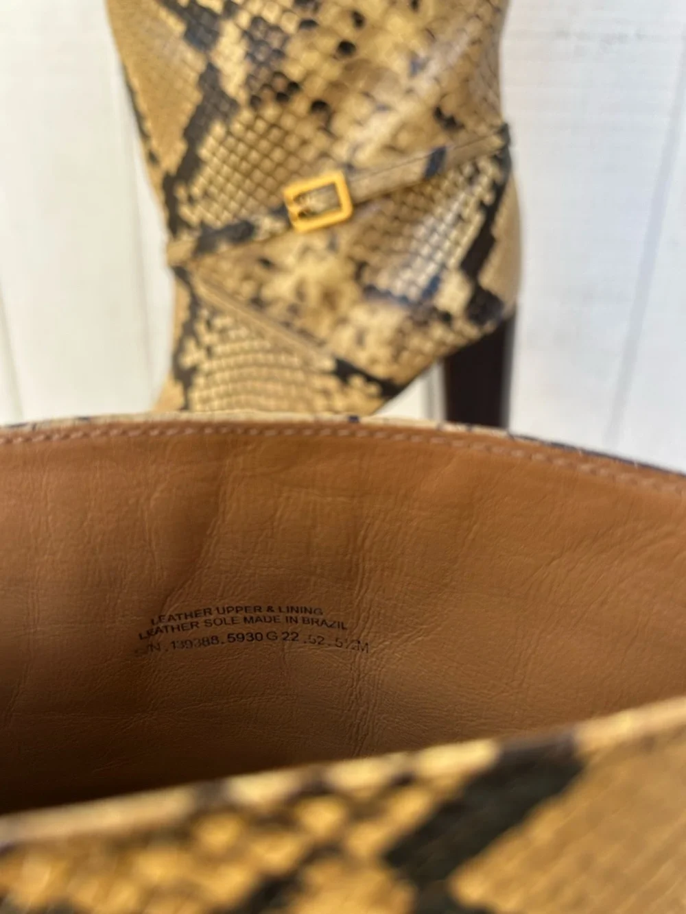 Tory Burch women Diamant Lux Snakeskin Knee High Boot NEW siz 5.5
In Sand Drift. - Picture 10 of 16